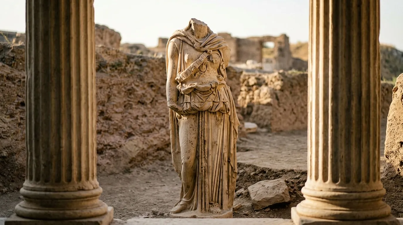 Estátua de mármore da deusa Atena de 2 metros é descoberta na Turquia em teatro romano de 2 mil anos