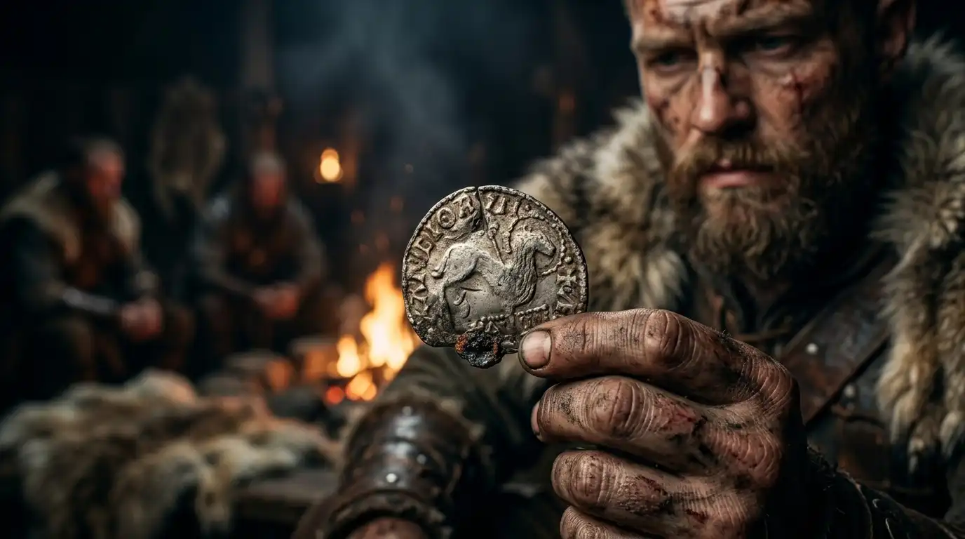 Moedas antigas com inscrições bíblicas achadas na Dinamarca: criadas para afastar vikings, foram roubadas por eles